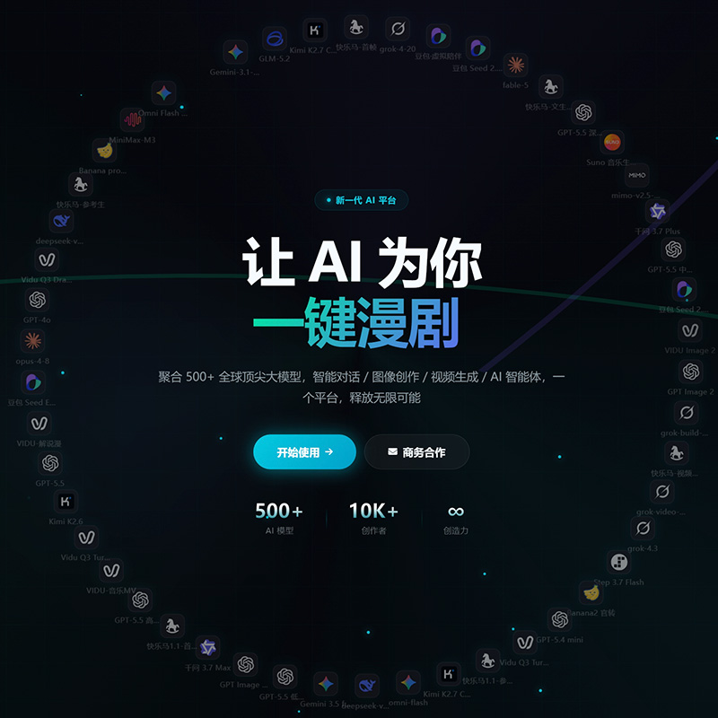 AI创作平台服务内容展示